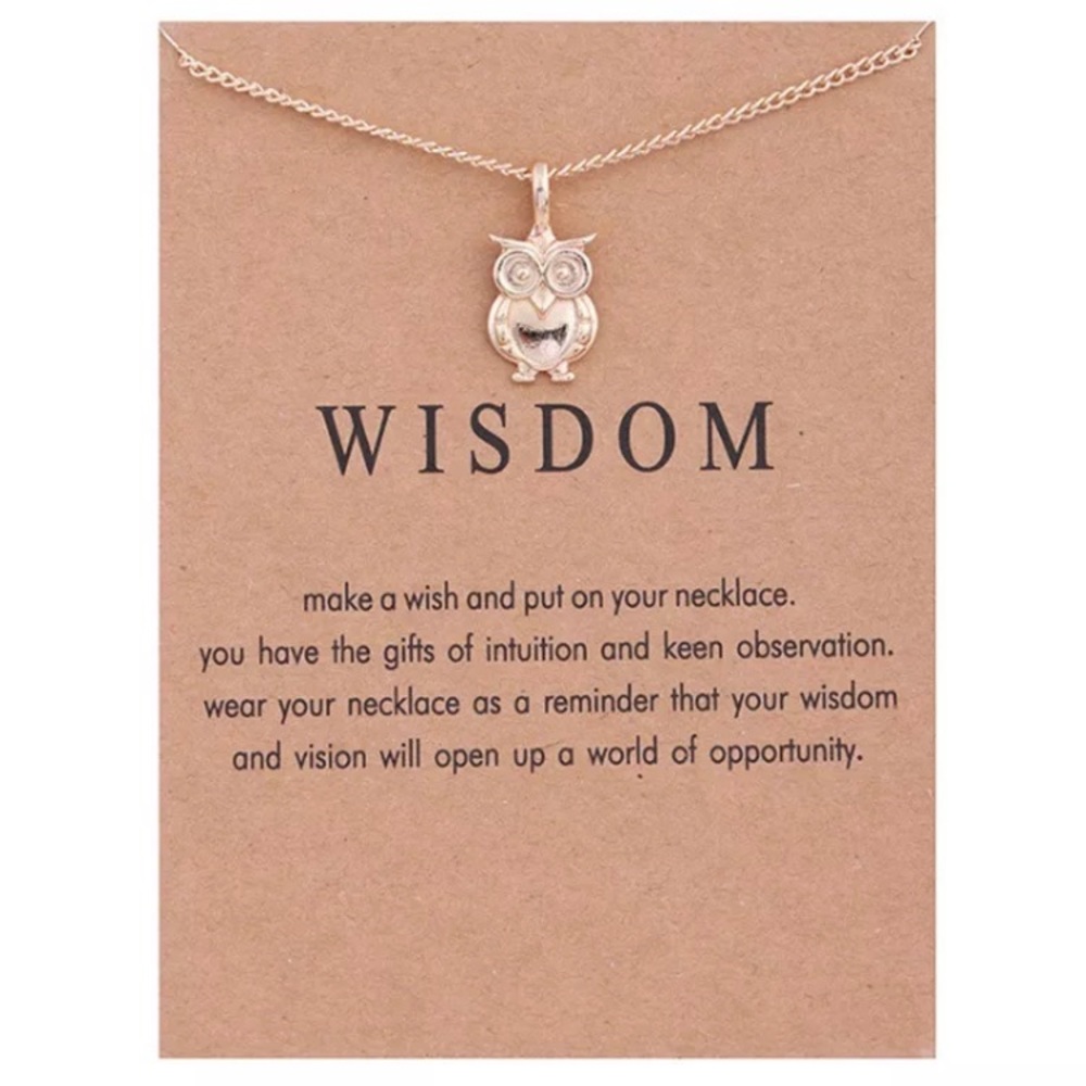 "Sara" Wise Owl 🦉 💕 Gold Necklace Dainty